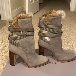 Gray booties